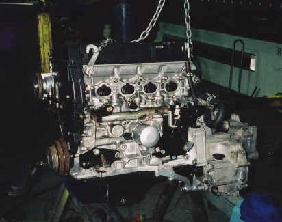 Second generation B16A with intake manifold and gasket removed