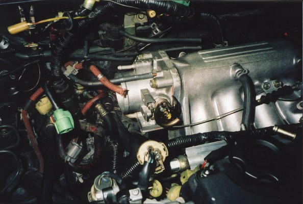 EF9 Honda Civic engine bay with all the wires still to be connected